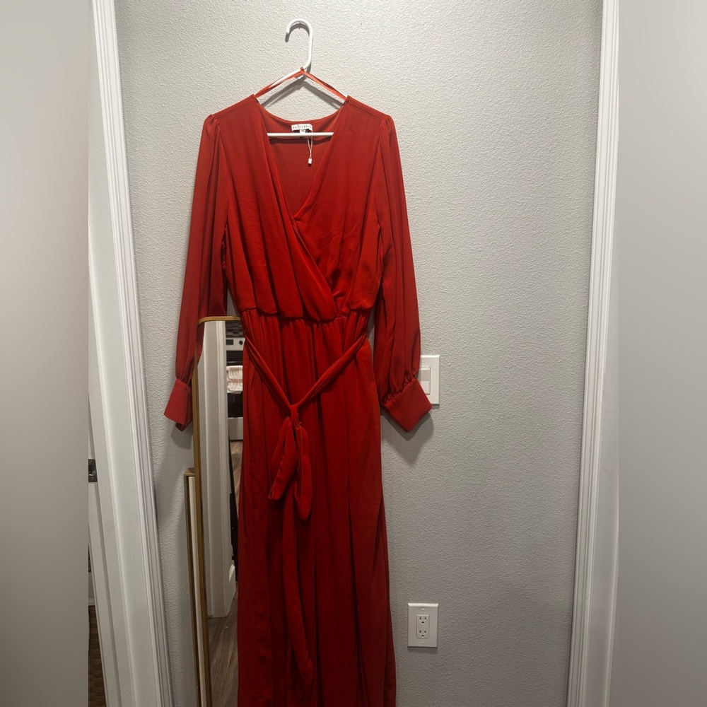 Baltic Born Deep Red Long Sleeve Dress